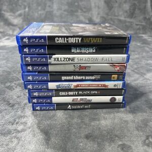 Lot Of 9 Sony PlayStation 4 PS4 Video Games Black Op Call Of Duty Killzone GTA V